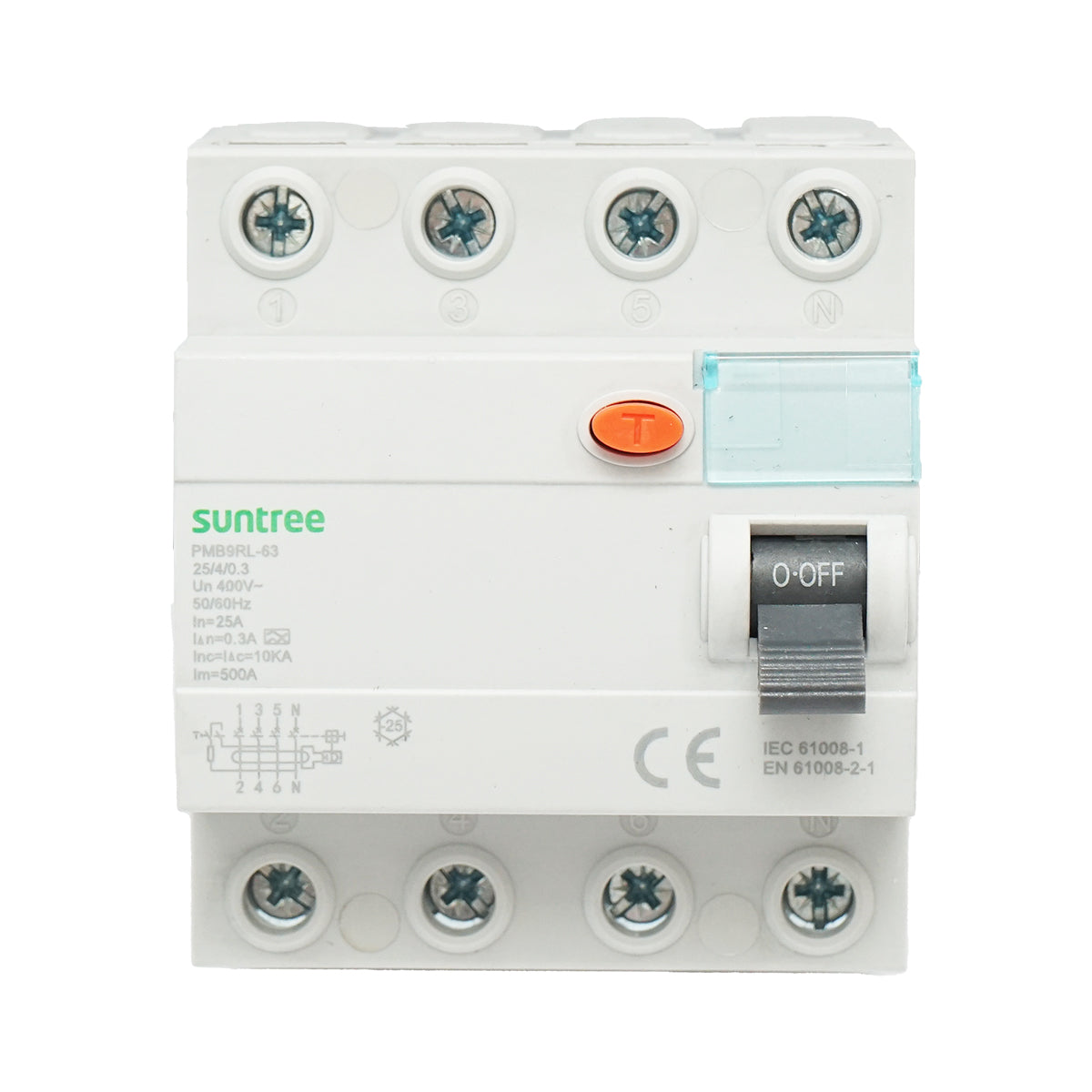 Automatic differential switch 4P 25A 300mA 6kA, type A Suntree